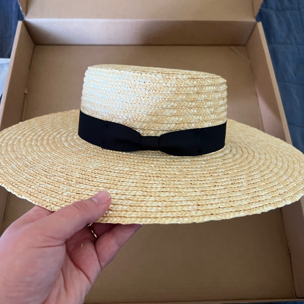NIB NWT Lack of Color Australia Wide Brim Spencer Straw Boater Hat